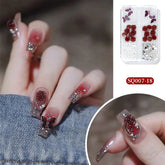 3D Nail Art Rhinestones Nail Decorations Gems Crystal Pearl Butterfly Half Beads Nail Art DIY Decoration Wholesale Mix Size
